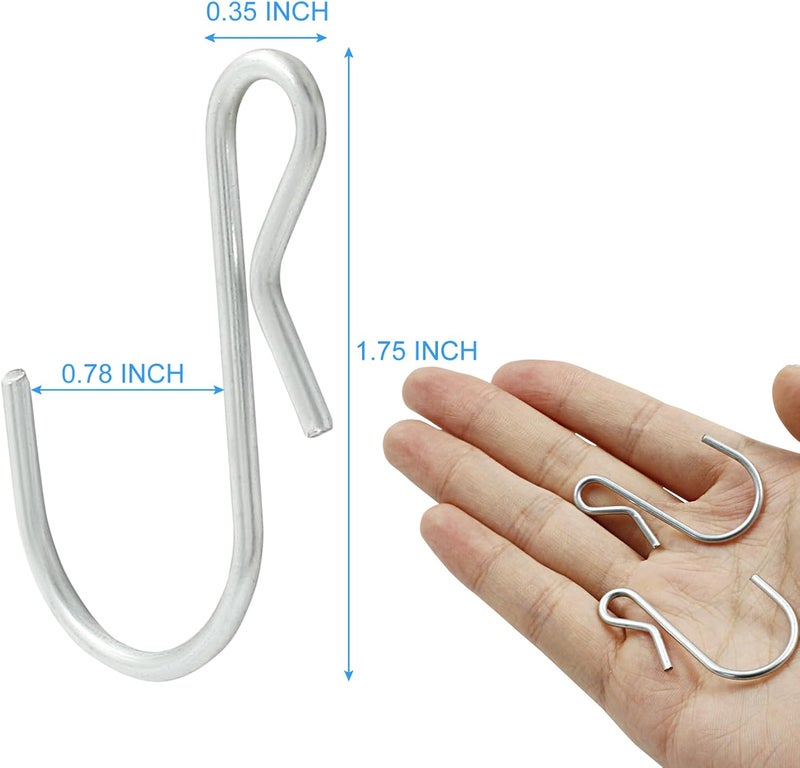 Hitefu 40PCS S Shaped Hooks Clip, Stainless Steel Hanging Hooks S Metal Hooks, Suitable for Hanging Jewelry, DIY Crafts, Kitchen Lights, Key Chain(Silver) - Image 3